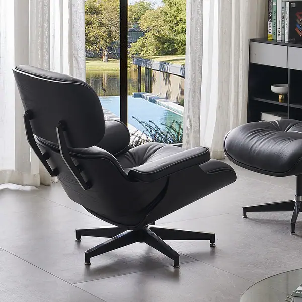 Replica Eames Lounge Chairs United Kingdom UK 12 Mid century Modern Leather Lounge Chair and Ottoman Set United Kingdom